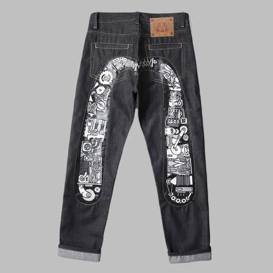 2025 New EV Couple Fashion jeans